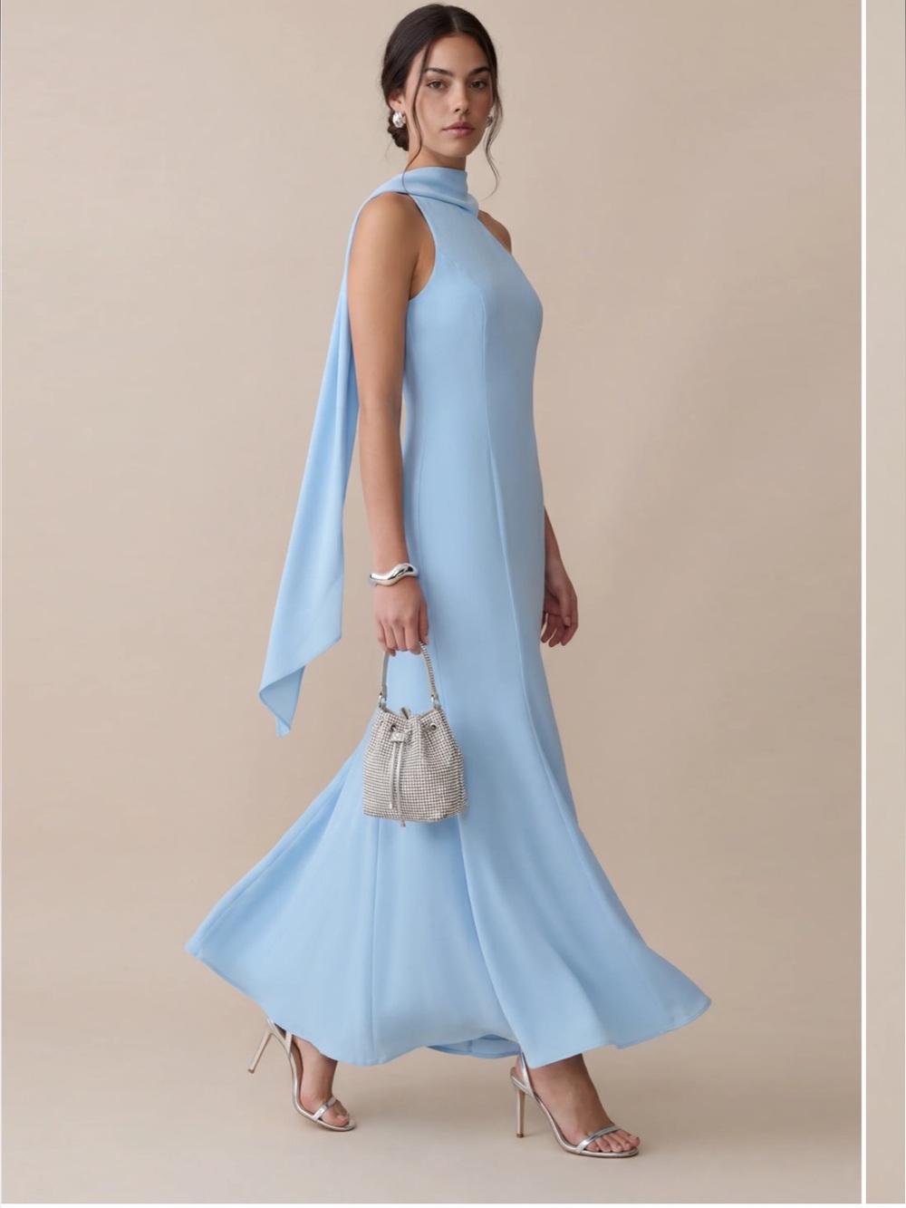NWT O.P.T Citara Chiffon Draped Elegant Few Moda Dress Size 4